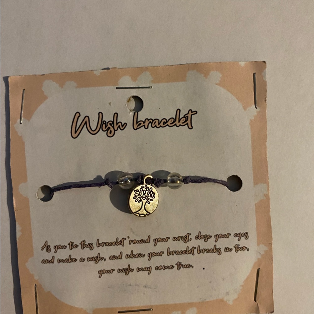 Tree charm wish bracelet HANDMADE